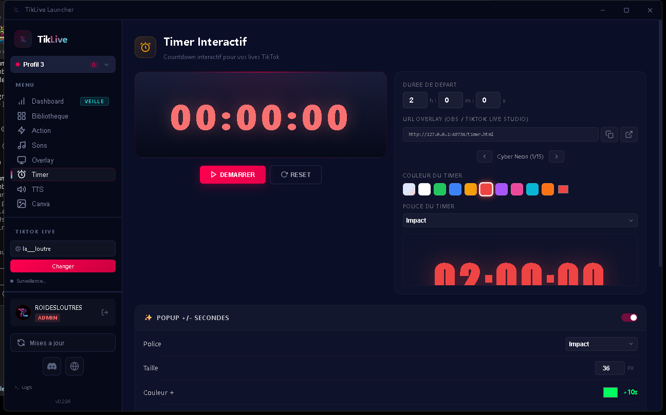 Timer interactif